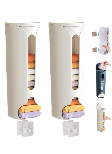 Mounted Socks Panties Storage Box, Underwear Organizer Wall Mount - Punch Free Multifunctional Storage Box for Storing Panty, Lingerie, Ties (2PCS)