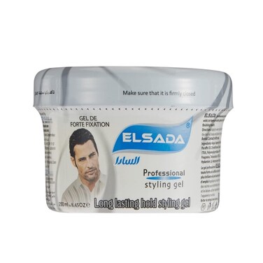 El Sada Long Lasting Hair Styling Gel - Premium Hold and Shine in a 250ml Grey Bottle