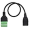 USB Female Plug to 5 Pin Pluggable Terminals Solder-free USB Connector Solderless Connection Adapter Cable, Length: 30cm