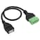 USB Female Plug to 5 Pin Pluggable Terminals Solder-free USB Connector Solderless Connection Adapter Cable, Length: 30cm