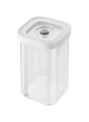 Zwilling Fresh &amp; Save Cube S storage .8L. Modular dry good storage. Airtight. Vacuum sealing functionality. Glass like BPA free material. Dishwasher safe. Connects with Zwilling App.