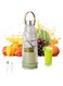 VAODO Portable Personal Blender, Large Capacity Multifunctional Juicer with Cow Leather Handle, 6 Juice Blending Blades Mixer, for Kitchen, Home, Travel, Office, Sports, Gym, 420ml, Green