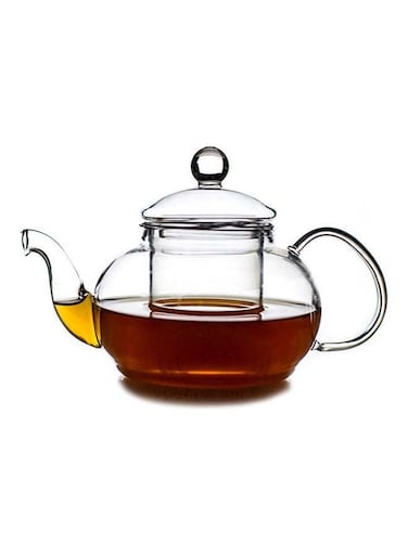 Glass Tea Maker Pot With Filter Transparent 600ml