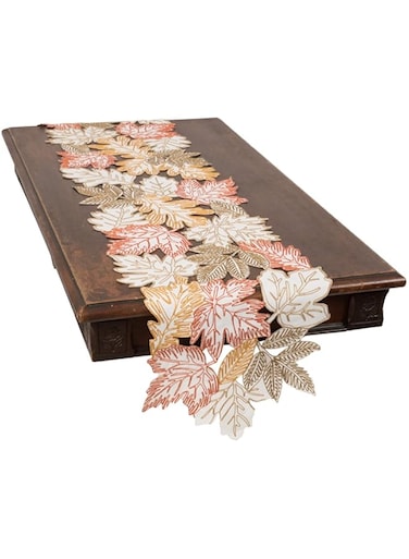 Xia Home Fashions Table Runner, White, 15''x54''