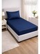 2-Piece Striped Microfiber Fitted Sheet Set Single 90x200cm &acirc;&euro;&ldquo; Soft Elastic Deep Pocket 17cm Bedsheet with 1 Pillowcase 50x70cm, Royal Blue Microfiber Royal Blue Single