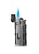 PROMISE Windproof Torch Lighter 3 Jet Flame Butane Rechargeable Gas Lighter with cigar holder(Gunmetal)