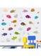 Bpa Cartoon Ocean Coral Reef Bubbles Starfish Peel and Stick Wall Decal for Kids Bedroom