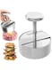 ECVV Stainless Steel Adjustable Hamburger Press Patty Maker Non Stick Patty Making Molds Easy Release Hamburger Patty Press for Beef Vegetables Burgers BBQ