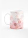 Designer Printed Coffee Mug with Heavy Duty Handle 11oz Ceramic Personalised Gift Mugs Cup [Microwave Safe &amp; Dishwasher Proof] - Marble Pink Honeycomb