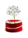 3 LITTLE DESSERTS Merry Christmas Acrylic Cake Topper Mirror Gold Xmas Festive Red Green Toppers Elegant Decoration UK