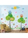 DRWSSR Animal Wall Sticker for Kids Flower Bird Butterfly Wall Decal DIY Removable Peel and Stick Sun Big Green Tree Decor Colorful Wallpaper for Kids Baby Bedroom Living Room Home Nursery Playroom