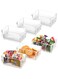 Acrylic Sugar Packet Holder Set, 6 Clear Organizers for Tea Bags, Condiments, and Coffee Bar Essentials, Perfect for Countertops and Drawers