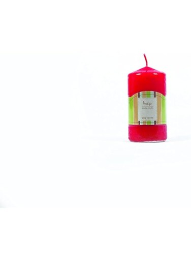 Christmas Magic Pillar candle 3x6in deep red