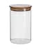 AKDC Borosilicate Glass Jar With Bamboo Lid, 1 Litre Capacity