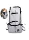 Azonee Adjustable Dog Backpack Carrier, Easy-Fit Travel Bag for Small Medium Dogs, Cats, Puppies, Ideal for Traveling, Hiking, Camping, Breathable Pet Backpack (Size M, Grey)
