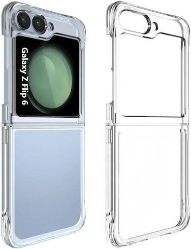 Z flip6 Case Cover Slim Transparent Shockproof Protective Hard Crystal Clear Case Cover with Camera Protection for Samsung Galaxy Z Flip 6 5G Clear