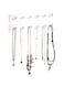 SYOSI Necklace Holder, , Acrylic Necklace Organizer Wall Mounted with 6 Hooks, for Hanging Necklace, Jewelry, Bangles, Bracelets and Rings, Best Gifts (2 Packs)
