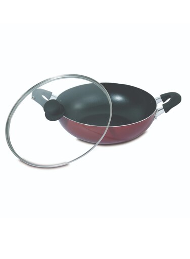 30cm Nonstick Wok Pan with Lid &ndash; Scratch Resistant &amp; Versatile Use