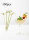 100 PCS Cocktail Picks, Natural Bamboo Knot Skewers, 12 CM Long Fruit Food Toothpicks, Disposable Food Sticks for Drinks,Fruit,Appetizers,Charcuterie,Cocktail Garnish Accessories, Party Supplies