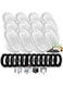 Monsin Cat Water Fountain Filters for Stainless Steel 67oz/2L Adjustable Water Flow Pet Fountain, 12 Pack Pet Replacement Filters with 12 Sponges