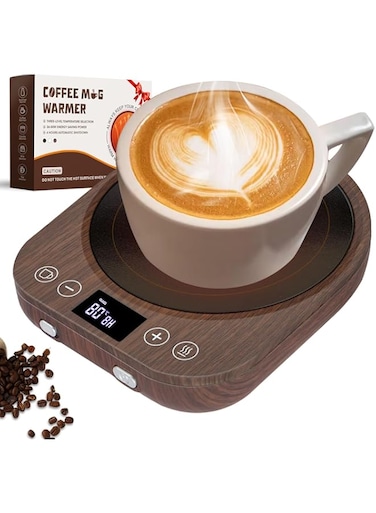 Excefore Smart Coffee Mug Warmer with Gravity Sensor - 9 Temperature Settings, 1-9 Hour Timing, Auto Shut Off - Perfect for Coffee, Tea, Milk, and More