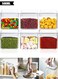 Airtight Food Storage Containers Set with Lock Lids Pantry Organization Plastic Storage Jar Storage Tank for Cereal Coffee Sugar Moisture Proof BPA Free &amp; Stackable Design (6PCS 500ml)