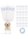 Aputue Disposable Dog Shoes, 24pcs Dog Socks Paw Protectors Shoes, Stop Licking Dog Socks Paws, Complete Paw Protection Various Occasions, White Dog Booties Waterproof Disposable for Dog Cat Pets