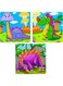 Fiddlys Fiddly Wood Jigsaw Puzzles For Children - 9 Pieces (Dinos Pack Of 3)