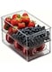 2 Pack Refrigerator Organizer Bins with Pull-out Drawer, Stackable Fridge Drawer Organizer Set with Handle, BPA-free Drawable Clear Storage Cases for Freezer, Cabinet, Kitchen, Pantry Organization