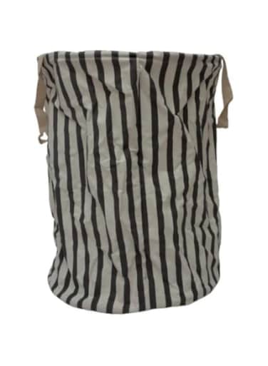 CELONA-Creative Home Decors CELONA Laundry Bag Round Black &amp; White (14 inch dia x 17 inch height)