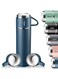 NEW Vacuum Insulated Flask 500ml/17.6oz Stainless Steel Thermo-Bottle with Cup for Coffee Water Hot and Cold Drink Flasks. (Blue)