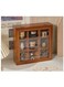 Tea Box Organizer Tea Bag Holder, 9 Compartments Rustic Tea Storage Box, Tea Chest Tea Organizer Container for Tea Bags, Creamers, Sugar, Coffee Pods, Instant Coffee Packets