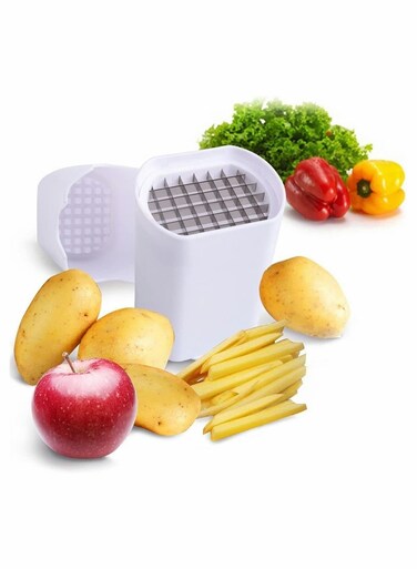 French Fry Cutter - Natural Cut Slicer for Deep Fryer &amp; Air Fryer, Perfect Potato &amp; Vegetable Dicer, Rapid Chopper Tool for Fries &amp; Veggies