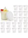 NALACAL 20Pcs Ice Cream Containers, 300ml Food Storage Containers with Lids, Small Plastic Freezer Food Storage Jars, Reusable Pudding Cups for Fruit, Dessert, Sundaes, Soup