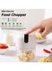 Electric Food Chopper Mini Chopper, Perfect for Garlic, Onion, Fruits, Vegetables, with 3 Stainless Steel Blades, 250ml