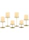 KASTWAVE Candle Holders Candle Plates - Set of 6 Candelabra Candle Stand Iron Plate Minimalism Modern Home Mantel Dinning Table Decorations Centerpiece for Wedding, Party, Events, Gold