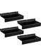 NALACAL Floating Slat Wall Shelf Shelves, Slatwall Accessories and Fixtures, Heavy Duty Slatwall Shelf Shelves for Shoes, Flat Display Shelves for Wall, Shoe Stores, Boutiques Supplies, 4Pcs (Black)