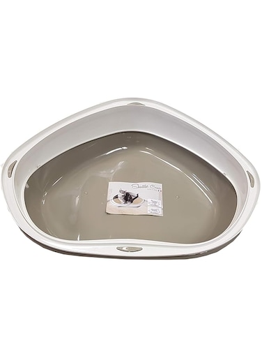 Corner cat litter tray plus rim - 58x48x20.5cm