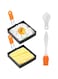 Khazna Square Egg Ring for Frying Egg, 2 Pcs 4 Inch Egg Pancake Cooking Rings for Egg Muffins Omelet Maker, Non Stick Stainless Steel Fried Egg Ring Pcake Mold
