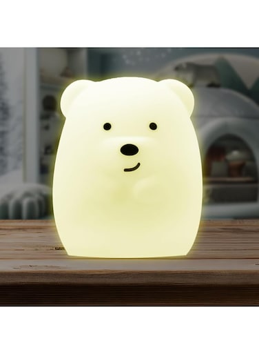 Lumipets Animal Kids Silicone Nursery Light for Baby and Toddler, Squishy Night Light for Kids Room, Animal Night Lights for Girls and Boys, Kawaii Lamp, Cute Lamps for Bedroom (Bear)