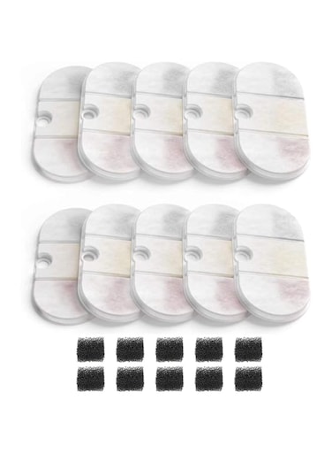 SAMANIJA 10-pack Filters Replacement, Compatible with PETLIBRO 71oz/2.1L Cat Water Fountain Dog Water Dispenser