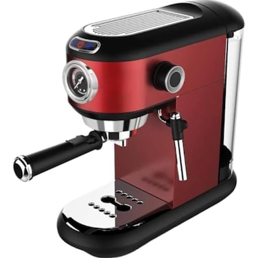 ​15 Bar Espresso Coffee Maker, 1450W Professional Machine with Milk Frother &amp; 1L Water Tank - Red

