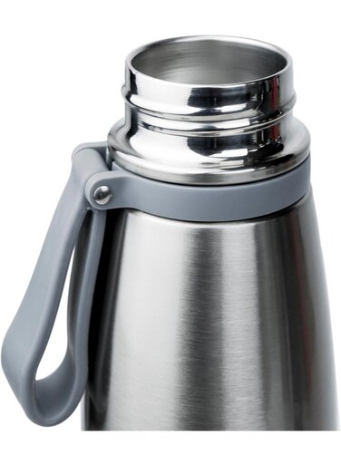 Elsa 523Ml Stainless Steel Vacuum Bottle - Double Wall Insulation For Hot And Cold Beverages - Comfortable To Hold - Easy To Carry - Indoor And Outdoor Use - Silver