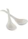 TAGROCK Ceramic Large Serving Spoon Ladle Set Microwave Oven Dishwasher Safe - 9" inch, Pack of 2 (White)