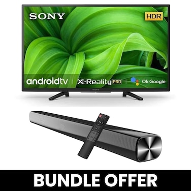 Sony Bravia 32 Inch HD Smart TV &amp; Soundbar Bundle &ndash; 720p HD, HDR, Google TV, Alexa   Immersive 2-Channel Sound, USB, HDMI, Bluetooth &amp; More - KD-32W830K+SOUNDBAR