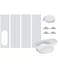 THE WHITE SHOP Portable Sliding Door Air Conditioner Vent Kit,Diameter Portable Exhaust Hose, Universal Balcony Seal Kit Plates