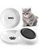ELECDON Cat Food Bowl,Healthy Ceramic Cat Bowls for Indoor Cats,Anti Whisker Fatigue Cat Dishes Set,Shallow Wide Kitten Plates for Food and Water,Non-Slip Silicone Bottom 2pack