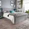 Blissful Bloom Tufted Upholstered Twin Size Bed (120 X 200 CM) Grey Color