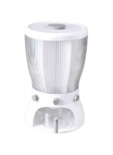 Up4grabs - Round Rotatable Plastic Rice, Cereal Storage Dispenser - 10-20L Capacity (White)