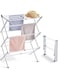 ANTOLE Expandable Clothes Drying Stand,Foldable Clothes Drying Rack,Sturdy Durable Clothes Dryer,Stainless Steel Laundry Drying Stand for Indoor/Outdoor Air Drying Rack Clothing (White)